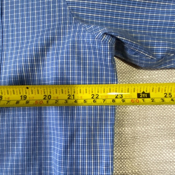 Eddie Bauer Mens Blue Cotton Lightweight Wrinkle Free Relaxed Fit Shirt- Sz-L - Picture 12 of 15